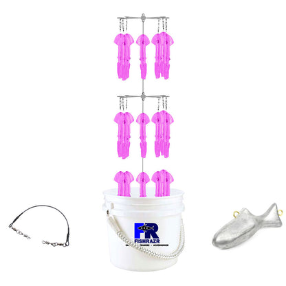 Fish Razr Squid Bucket Dredge Pink
