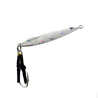 Flat Fall Jig Silver Glow Stripe