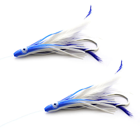 Jaw Lures Mahi Tuna Feather Blue White