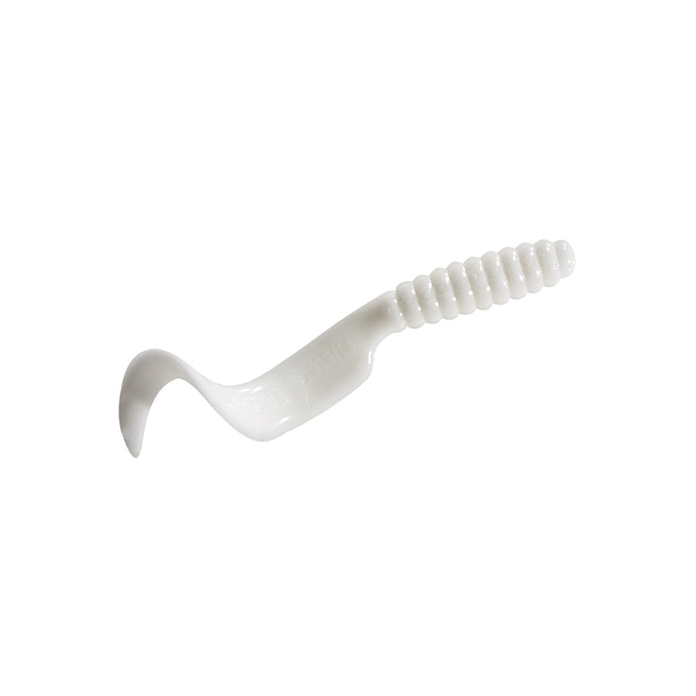 mister twister twister tail grub 4 inch white