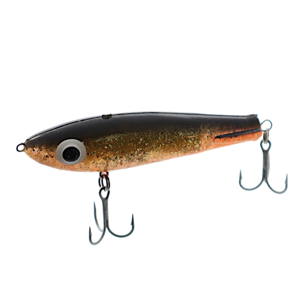 Paul Brown original corky soft twitch bait black gold orange