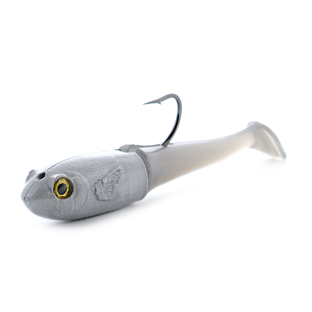 R and R Tackle Thru Line Swim Bait Grey