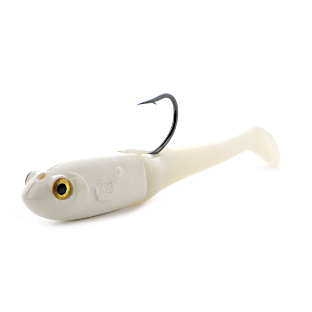 R and R Tackle Thru Line Swim Bait White