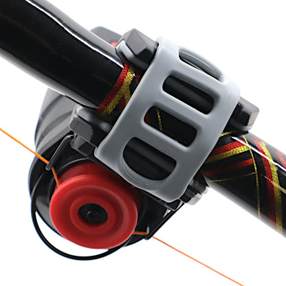 Rapala digital line counter on rod with orange braided line