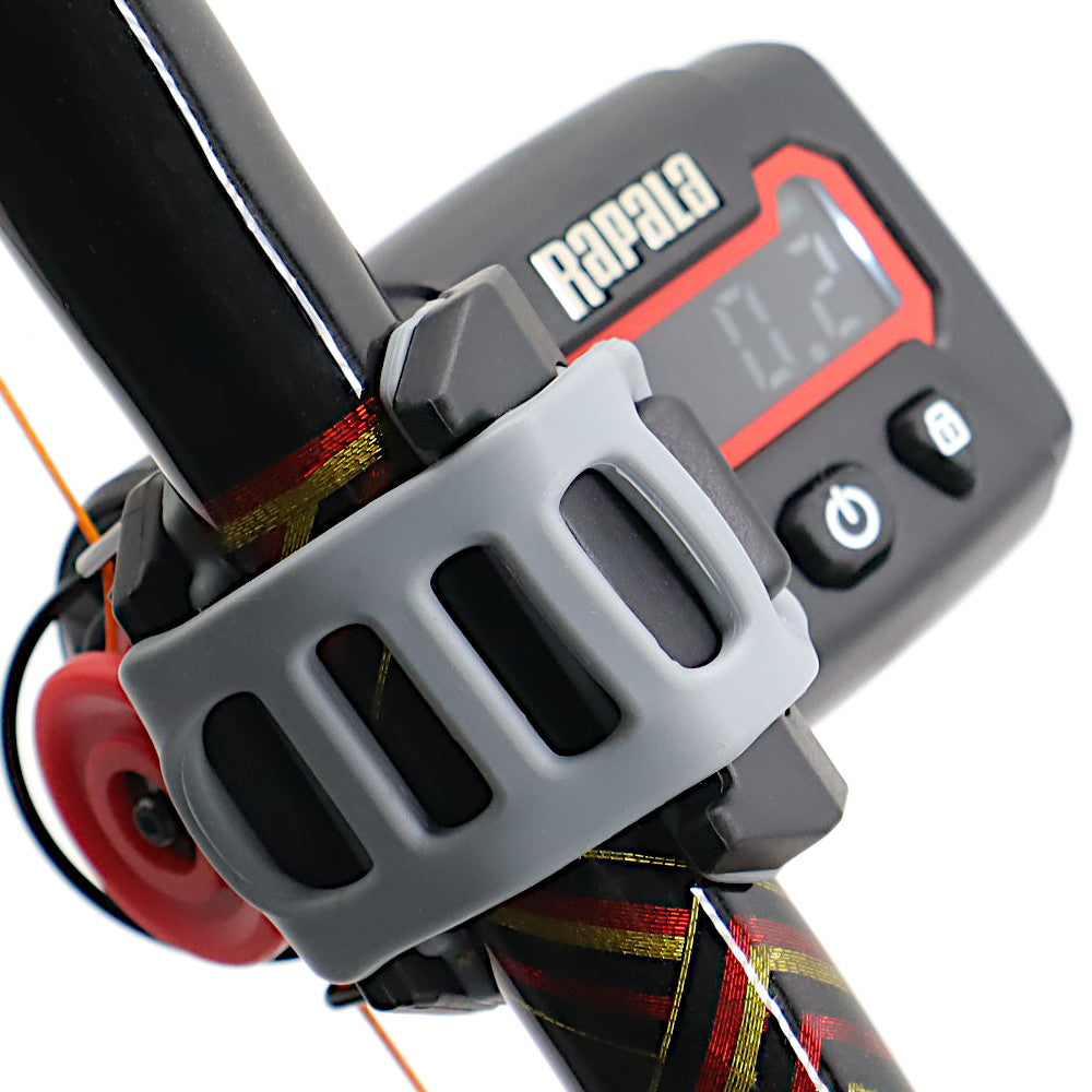 rapala digital line counter rod with orange line top view