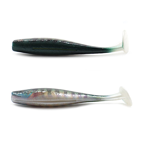 Hurricane Shad Bodies Gamefish Fishing Unrigged Soft Plastic Bait, 4,  5-pack