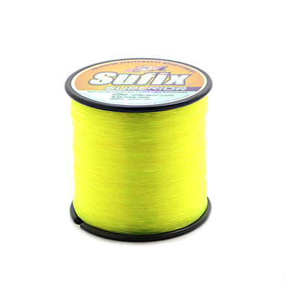 1/4lb spool sufix superior monofilament fishing line hi vis yellow