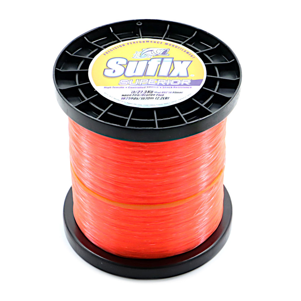 Sufix Superior Mono Neon Fire Orange 2.2 Spool