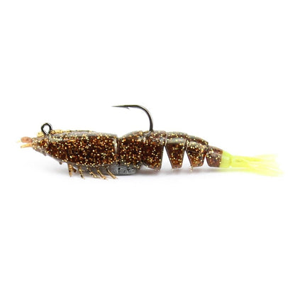 ZMan EZShrimpZ Rigged Rootbeer Chartreuse Shrimp Lure