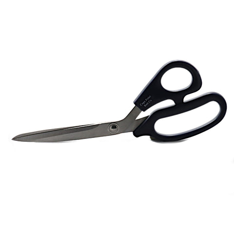 blue handle fishing scissors side view